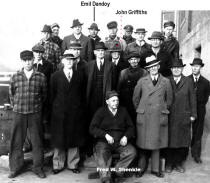 Photo showing retirement of Fred Shenkle celebration at Lock 3 is dated December 1937.