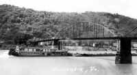 The Steamer B. F. FAIRLESS was built in 1927 as the YOUGHIOGHENY and then renamed CLAIRTON in 1952. this postcard is dated 1950.