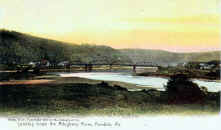 This postcard showing the Franklin Bridge is dated 1905