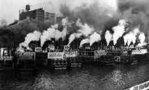Steamer WACOUTA is part of River Celebration in 1922, probably opening of Emsworth Dam