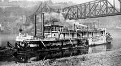 This photo of the Steamer PLYMOUTH in front of the Wabash Bridge is from the S&D Reflector March 1968