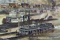 Pittsburgh Harbor Full of Steamers in Early 1900s